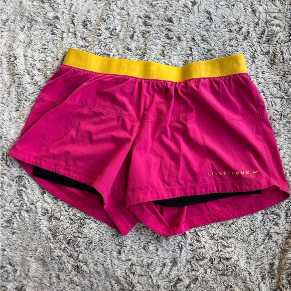 Nike Dri Fit Running Shorts Pink Summer Colors - Picture 3 of 5